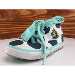 KENZO Sz 25 Toddler Girls‎ Sneaker White Fabric Paris Medium